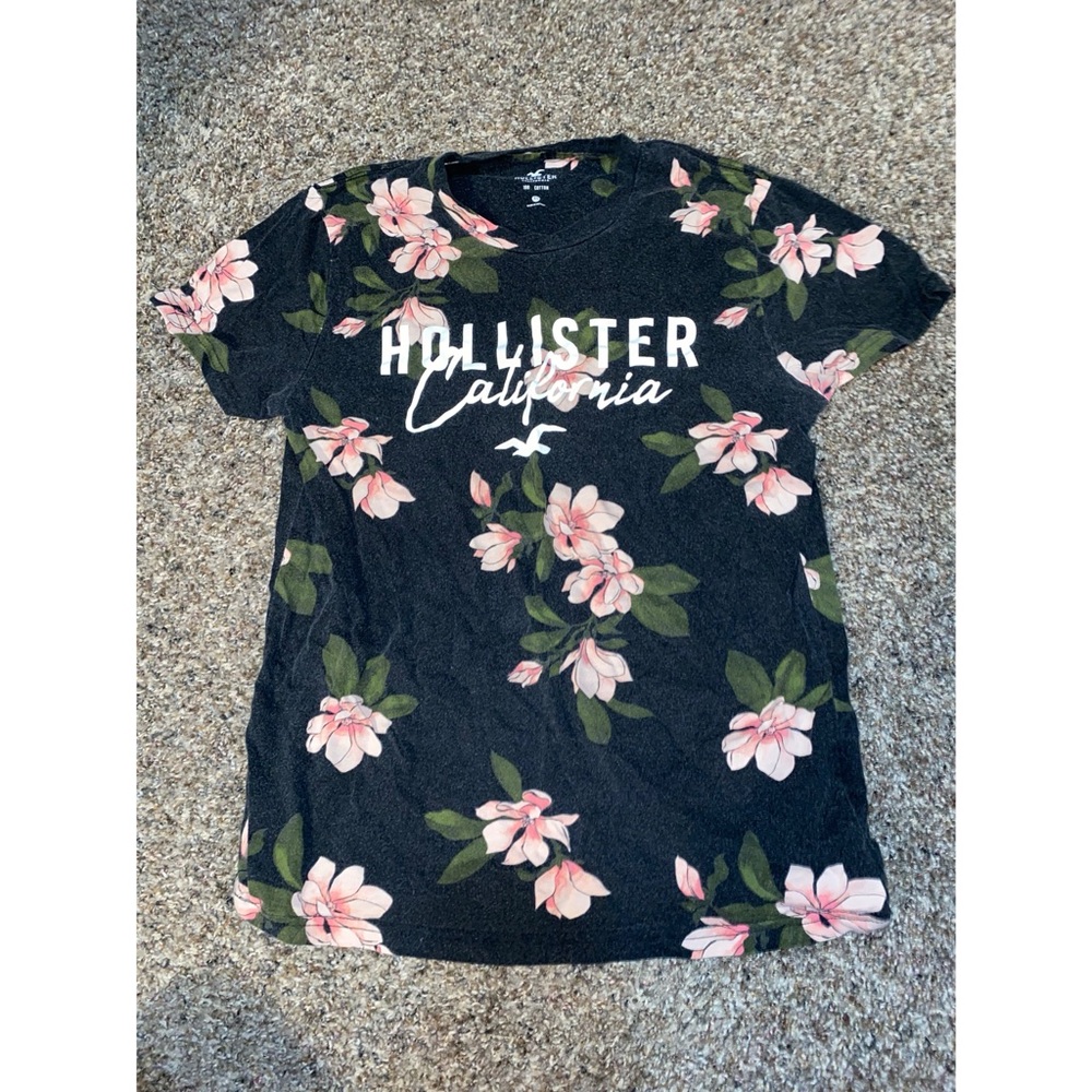 Hollister Black Floral T-Shirt